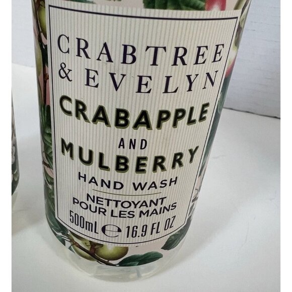 Crabtree & Evelyn Crabapple Mulberry Hand Wash 16.9oz Lot of 2 Discontinued - Picture 2 of 5